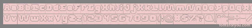 DayDreamerHollowInverse Font – Pink Fonts on Gray Background