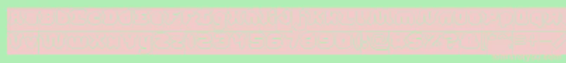 DayDreamerHollowInverse Font – Pink Fonts on Green Background