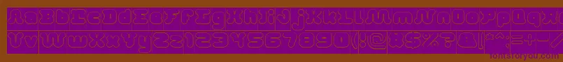 DayDreamerHollowInverse Font – Purple Fonts on Brown Background