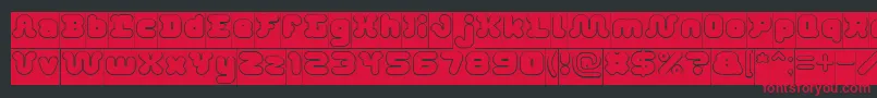 DayDreamerHollowInverse Font – Red Fonts on Black Background