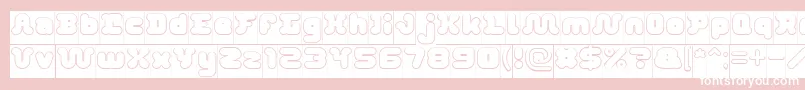 DayDreamerHollowInverse-fontti – valkoiset fontit vaaleanpunaisella taustalla