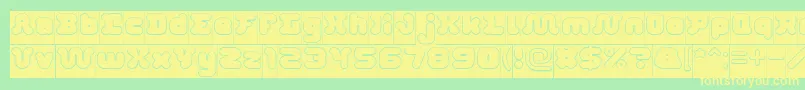 DayDreamerHollowInverse Font – Yellow Fonts on Green Background
