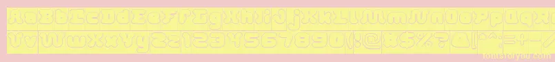 Więcej informacji o czcionce DayDreamerHollowInverse Czcionka DayDreamerHollowInverse – żółte czcionki na różowym tle