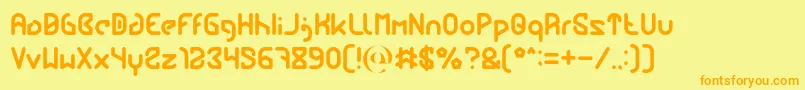 Future Font – Orange Fonts on Yellow Background
