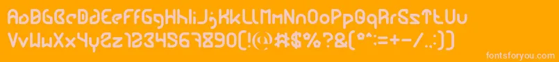 Future Font – Pink Fonts on Orange Background