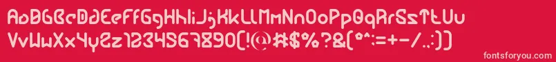 Future Font – Pink Fonts on Red Background