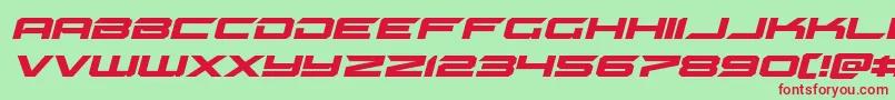 Gypsykillerexpandital Font – Red Fonts on Green Background