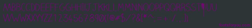 ClairehandlightWebfont Font – Purple Fonts on Black Background