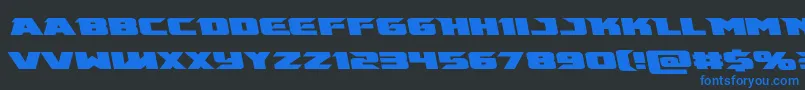 Emissaryleft Font – Blue Fonts on Black Background