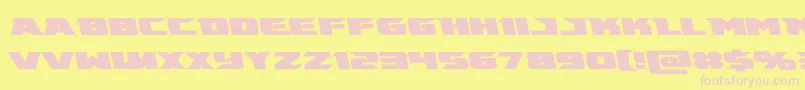 Emissaryleft Font – Pink Fonts on Yellow Background