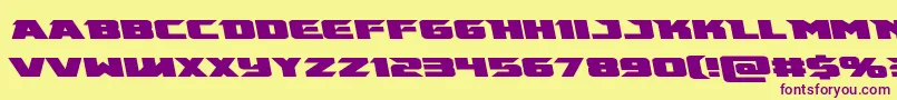 Emissaryleft Font – Purple Fonts on Yellow Background