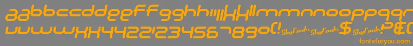 SfTechnodelightNsBoldItalic Font – Orange Fonts on Gray Background