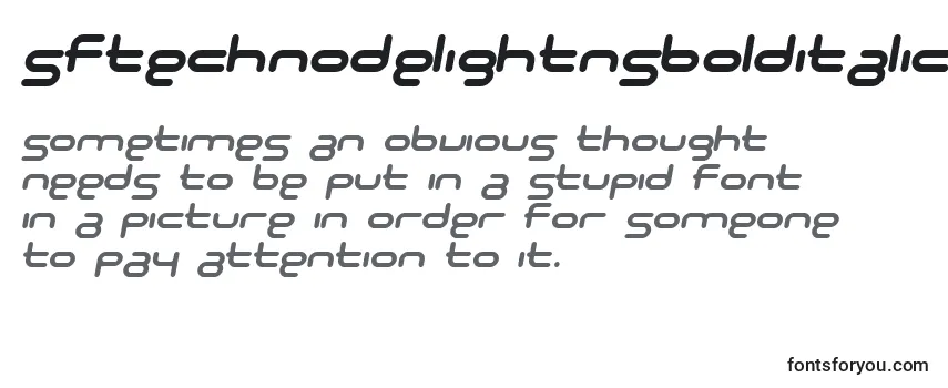 Review of the SfTechnodelightNsBoldItalic Font