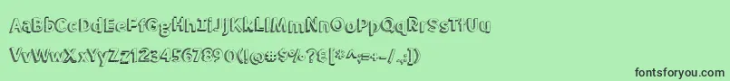 BmdMeatloaf Font – Black Fonts on Green Background