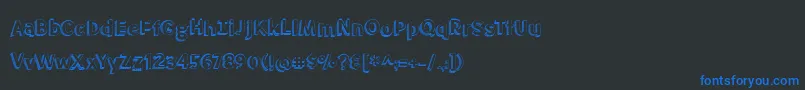 BmdMeatloaf Font – Blue Fonts on Black Background