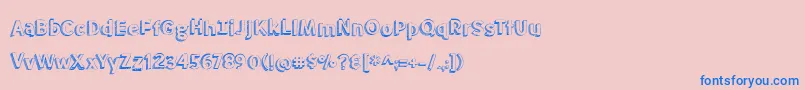 BmdMeatloaf Font – Blue Fonts on Pink Background