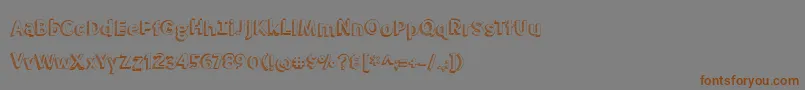 BmdMeatloaf Font – Brown Fonts on Gray Background