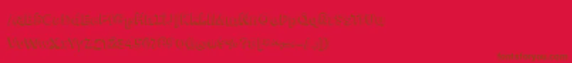 BmdMeatloaf Font – Brown Fonts on Red Background