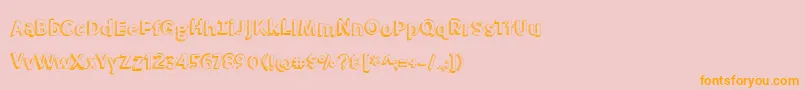 BmdMeatloaf Font – Orange Fonts on Pink Background