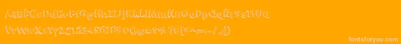 BmdMeatloaf Font – Pink Fonts on Orange Background