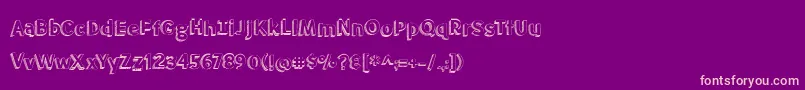 BmdMeatloaf Font – Pink Fonts on Purple Background
