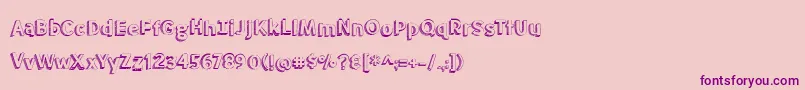 BmdMeatloaf Font – Purple Fonts on Pink Background