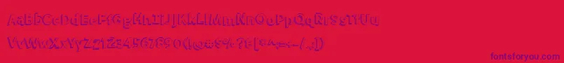 BmdMeatloaf Font – Purple Fonts on Red Background