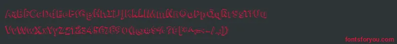 BmdMeatloaf Font – Red Fonts on Black Background