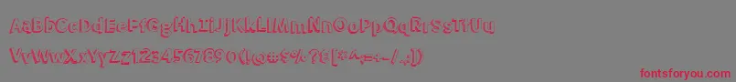 BmdMeatloaf Font – Red Fonts on Gray Background