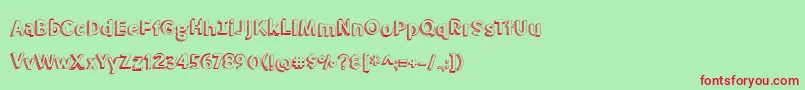 BmdMeatloaf Font – Red Fonts on Green Background
