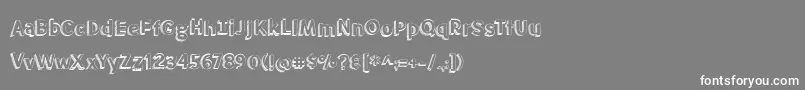 BmdMeatloaf Font – White Fonts on Gray Background
