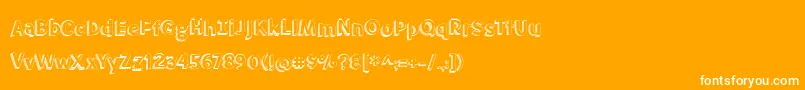 BmdMeatloaf Font – White Fonts on Orange Background