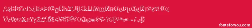 BmdMeatloaf Font – White Fonts on Red Background