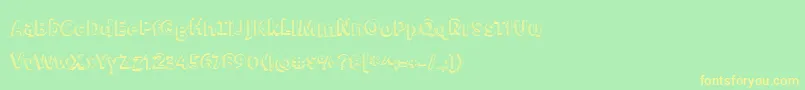 BmdMeatloaf Font – Yellow Fonts on Green Background