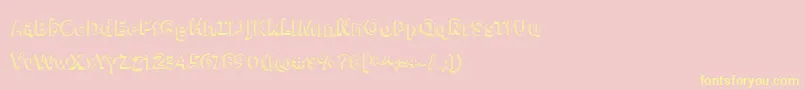 BmdMeatloaf Font – Yellow Fonts on Pink Background
