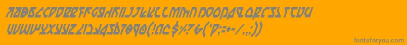 フォントNostroci – オレンジの背景に灰色の文字