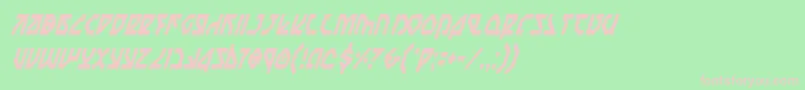 Nostroci Font – Pink Fonts on Green Background