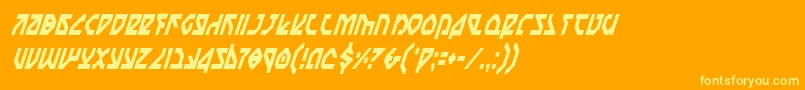 Nostroci Font – Yellow Fonts on Orange Background