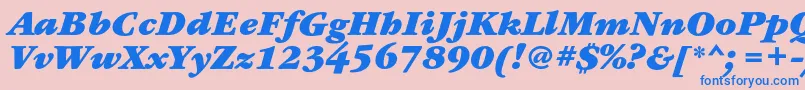 GaramondbookcBolditalic Font – Blue Fonts on Pink Background