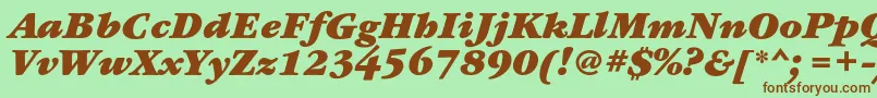 GaramondbookcBolditalic Font – Brown Fonts on Green Background