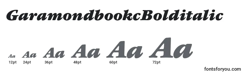 Размеры шрифта GaramondbookcBolditalic