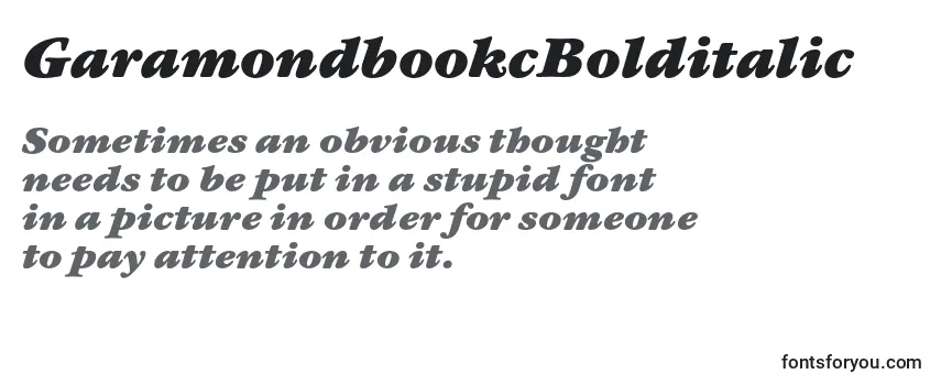 Review of the GaramondbookcBolditalic Font