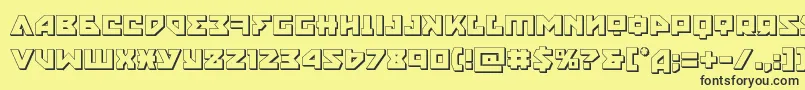 Nyet3D Font – Black Fonts on Yellow Background