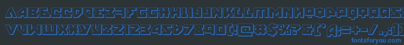 Nyet3D Font – Blue Fonts on Black Background