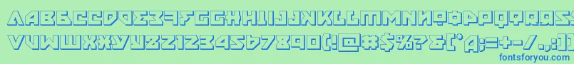 Nyet3D Font – Blue Fonts on Green Background