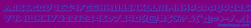 Nyet3D Font – Blue Fonts on Purple Background