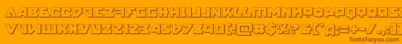 Nyet3D Font – Brown Fonts on Orange Background