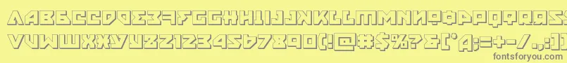 Nyet3D Font – Gray Fonts on Yellow Background