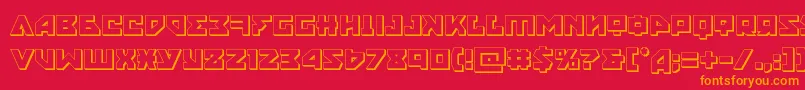 Nyet3D Font – Orange Fonts on Red Background