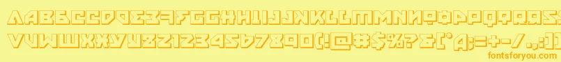 Nyet3D Font – Orange Fonts on Yellow Background